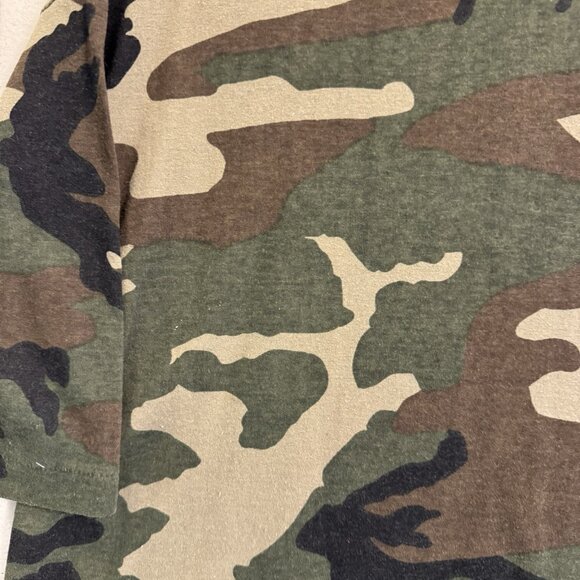 Vtg 80s Rare Woodland Camo Made In USA Single Stitch Pocket T Shirt Men’s Medium - Picture 2 of 9